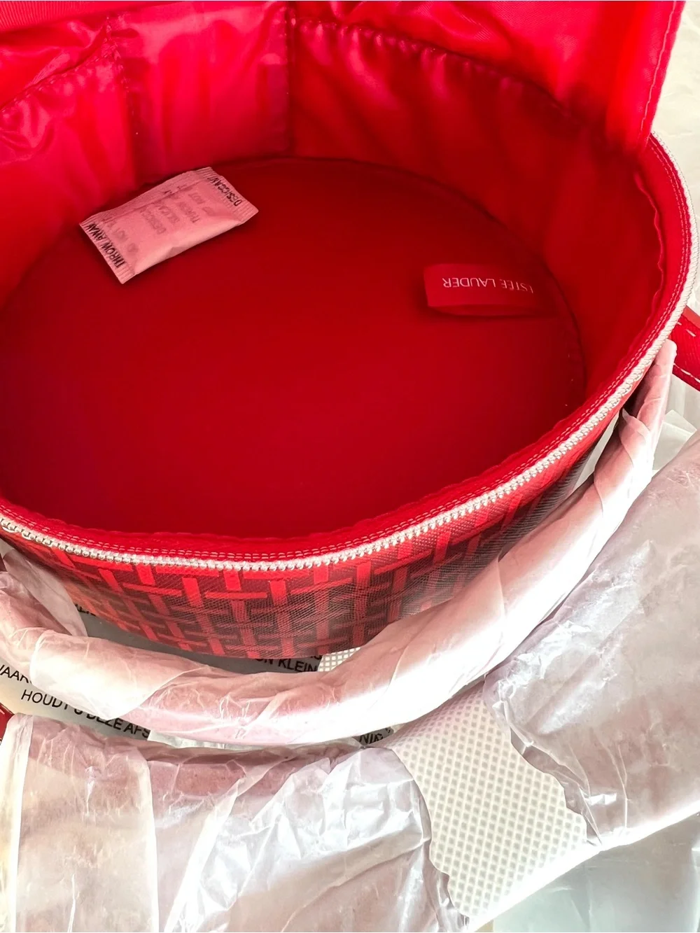 Estee Lauder New Lunar Year Round Crossbody Bag - Gold Flower Accent - Picture 6 of 7